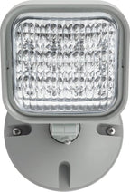 Lithonia Lighting Weatherproof LED Emergency Light Remote Head, One Single Head Emergency Light for Business, Indoor and Outdoor Use, Square, Gray (ERE GY SGL WP SQ M12)