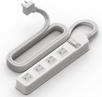 S.O.V Splashproof IPX4 Power Strip, Patented Zero-Current Auto Shut Off, ETL Listed, 4-Outlet Flat Plug, White, 5ft Cord