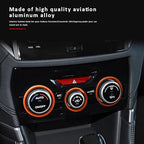 Auovo AC Climate Control Knob Outer Ring Covers for Subaru Crosstrek Accessories 2018-2023 / Impreza 2017-2023/ Forester 2019-2024 Interior for Car Air Condition Switch Control Trim (Sun Orange)