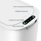 Cesun Motion Sensor Trash Can, 5 Gallon Automatic Bathroom Garbage Can with Lid, Touchless Smart Plastic Slim Wastebasket for Bathroom, Office, rv, Bedroom, Living Room, White