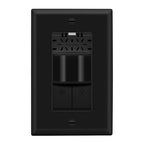 LIDER Humidity Sensor Switch and Motion Sensor Light Switch, PIR Sensor, Humidity Detection, Occupancy/Vacancy, No Neutral Required, ¼ HP, 1-Pole, UL Listed, Black, Wall Plate Included