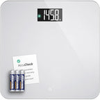 Greater Goods AccuCheck Digital Scale for Body Weight - Accurate Digital Bathroom Scale with High-Precision Sensors, Large Easy-to-Read Backlit Display, 400 lb Capacity, Auto Step-On (Gray)