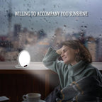 JUXLamp Light Therapy Alarm Clock Wake up Light 10000 lux Sunrise lamp Bright Light Alarm Clock APP Control Built in Lithium Battery Portable for Travel