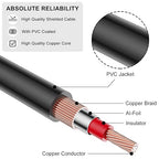 J&D Dual 1/4 inch TS to Dual RCA Cable, Heavy Duty 1/4 Male to RCA Male Adapter Stereo Audio Interconnect Quarter inch Cable, 6 Feet