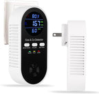 5-in-1 Combination Gas & Carbon Monoxide Detector with Battery Backup,Plug in Natural Gas Detector & CO Alarm with Temperature(°F) & Humidity Sonsor,Propane & CO Detector for Home,RV,Apartment