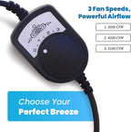 HydroMist F10-14-011 18 Inch Mounting Bracket Outdoor Oscillating Fan, Black