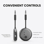 Avantree SoundJet R1 – 25Hr Airplane Bluetooth Adapter for All AirPods (Pro/Max) with Qualcomm Chipset & aptX Adaptive, Wireless Audio Transmitter for Flight Travel, Works with Bose & Other Headphones