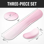 Gimars Upgrade Enlarge Silky Gel Memory Foam Keyboard Wrist Rest, Wrist Rest for Computer Keyboard, Ergonomic Mouse pad Rests for Typing Pain Relief, Wrist Support for Office, Gaming, Pink Gradient