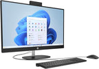 HP 27 FHD IPS AIO PC (Intel 12-Core Ultra 7 255U CPU, 32GB DDR5 RAM, 2TB NVMe SSD, Windows 11 Pro, HDMI, RJ45, WiFi 6 + BT 5.4, FHD Webcam, Wireless KB+Mouse) - All in One TouchScreen Business Desktop