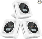 3 Packs,2-in-1,Smoke Carbon Monoxide Detector,Carbon Monoxide Detector,Smoke Alarm,CO Alarm, 85 db Sound,Battery Powered CO Alarm with LEDs,LCD Digital Screen,Test Button,3 Packs