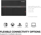ViewSonic VX1654 16 Inch 1080p IPS Portable Gaming Monitor with 144Hz, AMD FreeSync, 2 Way Powered 60W USB C, Mini HDMI, and Built-in Stand with Protective Cover