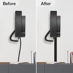 Rubber Bond TV Cord Hider Cable Protector - Strong Self Adhesive Wall Cord Cover Cable Hider - Low Profile Cable Management Wall Cord Concealer Cable Raceway