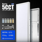 Barrina 1x4 LED Flat Panel Light Surface Mount, 8640LM 72W, 0-10V Dimmable, Selectable Flat Panel Ceiling Lights Fixture, 5CCT 3000K/3800K/4500K/5200K/6000K, Flush Mount for Kitchen, Garage, 4 Packs