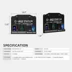 Wall Mounted Cell Phone Charging Station Mobile Phone Charging Station | Fast Charging 8 Device | Compatible with iphone ipad Smartphone Tablets Port | Great for Offices Hotel Hospital Airport (Black)