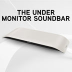 BlueAnt Soundblade Under-Monitor Soundbar, 120W 2.1 Channel Desktop Speaker with USB-C & Bluetooth 5.3 for PC, Mac, Gaming, Music and Streaming, White