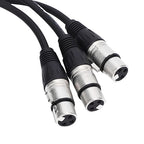 Estink XLR Splitter Cable 3 Pin Male to 3 Female Y Splitter with Zinc Alloy Connectors for Balanced Audio Signal in Studio Live Performance 2ft