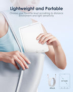 SUXIO Light Therapy Lamps Rechargeable, 10000 Lux Sunlight Lamp with Wake-Up Function, Daylight Lamp with Memory Function, Happy Lamp Use As Lift-Mood, Light Therapy Box for Home/Office