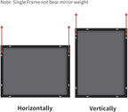 Black Bathroom Mirror for Wall, 30x36 Inch Rectangle With Metal Frame, Modern Vanity for Bathroom Living Room, Entryway Hangs Horizontal or Vertical