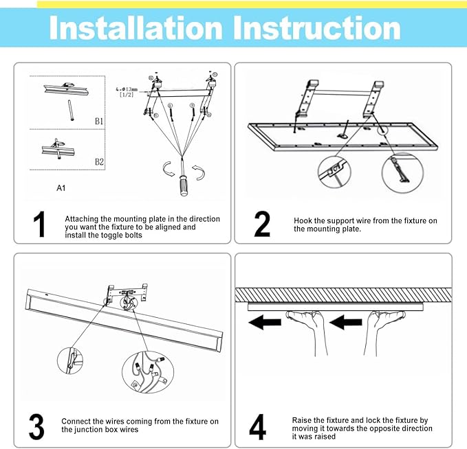 HOLDWILL 1X4 FT Led Flat Panel Light, 12 Pack 5CCT 3K/4K/4.5K/5.2K/6K Surface Mount Ceiling Light,Dimmable 5 Wattage Adjustable Edge-Lit Flush Mount or Drop Ceiling for Office,Shop and Super Market