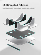 Hagibis Vertical Stand for Mac mini M4, Aluminum Alloy Laptop Stand Anti-Slip Computer Holder Desktop Stand Compatible with M4 Chip Mac mini Pro