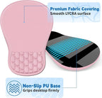 YIWEI Ergonomic Mouse Pad with Wrist Rest - Comfortable Office Mousepad with Memory Foam Wrist Support for Carpal Tunnel Relief, Mouse Pads with Non-Slip Base for Gaming and Home (Pink)
