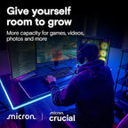 Crucial T710 PCIe Gen5 NVMe 1TB SSD, Up to 14,900 MB/s, Laptop & Desktop Compatible (PC), for Creatives and Hardcore Gamers, Solid State Drive, Includes 1Mo Adobe CC – CT1000T710SSD8-01