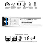 OPSTRAN 1000BASE-EX SFP Optical Transceiver Module Compatible with Huawei S-SFP-GE-LH40-SM1310 1310nm 40km DDM Duplex LC SMF 4 Pack