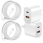 Dual Port A/C Charger for iPhone 17 16 15,Double USB A/C Charger Fast Charging Block,2Pack Quick USB C Chargers Fasr Charging 6FT Type C Cable for iPhone 17/17 Pro Max/17 Air/16 Pro/16e/15 Plus/15 Pro