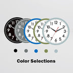 AKCISOT Wall Clock, Modern Small Wall Clocks Battery Operated 10 Inch, Silent Non-Ticking Analog Classic for Office, Home, Bathroom, Kitchen, Bedroom, School(Blue Gray)