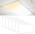 CycevSun 6-Pack 2x4 LED Flat Panel Light Drop Ceiling 0-10V Dimmable, 30/40/50W Selectable, 3000K 4000K 5000K Switchable, 120-277V, ETL Listed