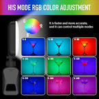 Selfie Light with Built in Power Bank, 96+ CRI Studio Lighting - 2000mAh Charges Phone, 2-24H Runtime with 3 Colors & RGB Modes Sturdy 360° Clip, for Professional Selfies, Video Conferencing (Black)