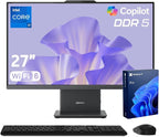 Lenovo IdeaCentre Business Computer All-in-One PC, 27" FHD 100Hz Display, Intel Core i7-13620H, 16GB DDR5, 1TB SSD, Wi-Fi 6, Windows 11 Pro with AI & Microsoft Copilot, Wireless KB & M, Grey