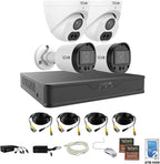 Revo Hybrid 8CH 4K Security System, 2TB Video Surveillance Grade HDD, 4X 4K Indoor/Outdoor IR Cameras with Built-in Microphone, Remote Viewing via Smartphone, PC and MAC (no Monthly fees)