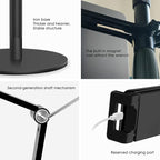 viozon 3-in-1 Selfie Desktop Live Stand, Height Adjustable/Overhead, 8" LED Ring Light, Compatible with 3.5-13" Tablet& Phone, Suitable for YouTube/Tiktok/Recording/Streaming/Online Meeting-B