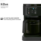 K-Duo Essentials Coffee Maker for Hot and Iced Drinks, Single Serve KCup Pod Brewer and 12 Cup Carafe Drip Coffee Pot, 72 oz Water Reservoir,Pause & Pour Feature, Perfect for Home & Office Use
