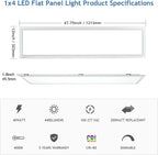 CycevSun 8 Pack 1x4 LED Flat Panel Light Drop Ceiling, 0-10V Dimmable 3000K-4000K-5000K Selectable & 20W-30W-40W Options, 4400LM, ETL
