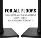 Sanus Wireless Sonos Speaker Stand for Sonos One, Play:1, & Play:3 - Audio-Enhancing Design with Built-in Cable Management - Single Stand (Black) - WSS21-B1