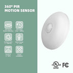 ECOELER Occupancy Ceiling Sensor Switch, 360° Passive Infrared PIR Motion Sensor, 120-277VAC, Neutral Wire Required, Automatic Commercial or Residential Lighting Solution, UL Listed, 5 Pack