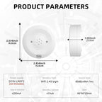 TUBY WiFi Water Leak Detector – No Hub Required, Easy Installation Smart Sensor for Home, Basement, Kitchen, Bathroom – Moisture Sensor, Wireless, IP55 80dB Alarm Flood Sensors