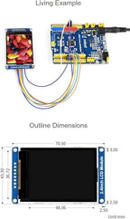 waveshare 2.4inch LCD Display Module with 65K RGB Colors 240×320 Resolution SPI Interface