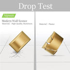 Aipsun Gold Wall Sconce Indoor Wall Lights Hardwired Set of 2 Up and Down Wall Mount Light for Living Room Bedroom Hallway Corridor Conservatory Warm White 3000K(with G9 Bulbs)