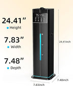 Cool Mist Humidifiers for Large Room, Ultrasonic 2.4Gal 9L Quiet Top-Fill, Easy Clean with Essential Oil Tray, 360°Nozzle, 4 Speed, Remote, 60H Runtime, for Baby, Adults, Plants, Home, House, Bedroom