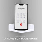 Mini Corner Shelf Mount for Security Cameras, Baby Monitors, Speakers, Plants & More, Universal Holder, Strong Adheasive, Easy to Install, No Mess, Screwless by Brainwavz (White)