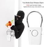 BORDSTRACT Door Handle Alarm, 120dB Vibration and Touching Triggered Portable Door and Window Alarm, for Traveling, Hotel, Apartment, Home Security