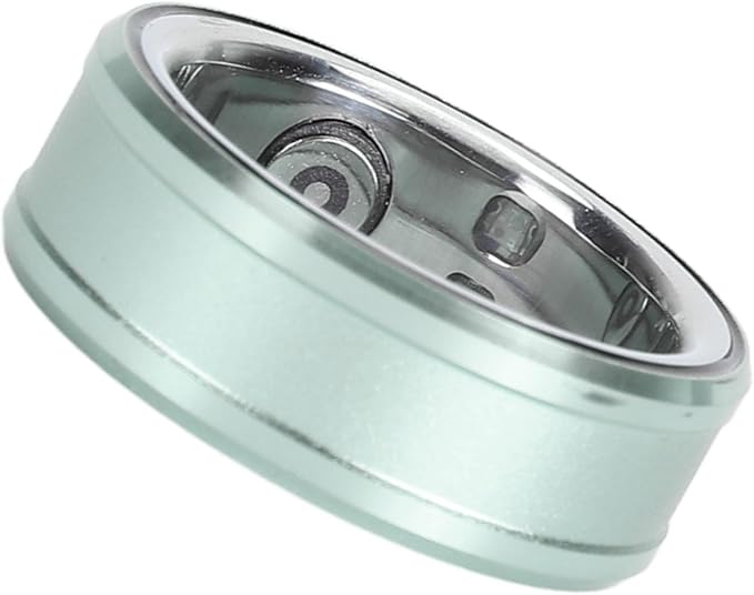FOSA Smart Health Ring, NFC Sleep Monitor with Temperature Tracking, Step Counter, IP68 for Video Scrolling, Book Page Flipping (Green)