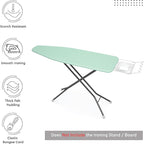 Encasa XO Ironing Board Cover and Pad 49"x18" - 4mm Felt Wide Iron Board Cover with Padding - Heat Resistant, Stain-Safe Dye, Non Slip Elastic Bungee Cord Tightening Iron Table Cover Mint Green