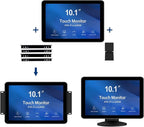 GreenTouch 10.1 inch 10 Points Front Waterproof Industrial Open Frame PCAP Touch Screen LCD Display Monitor 1280x800 Black