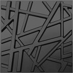 LEVOWAY 33 Pack 3D Wall Panels for Interior Wall Decor, 12''x12'' Black Accent Textured Wall Panels, Wall Covering Panles for Living Room, Gaming Room, TV Background, Cover 32 Sq.Ft