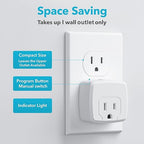 HBN Remote Control Outlet with 100FT RF Signal, Wireless On Off Switch Plug for Household Appliances, Battery Included, 15A/1875W(3 Outlets + 1 Remote)