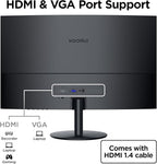 KOORUI 27 Inch Curved Monitor FHD 1080P 144Hz Gaming Office Computer Monitors, 1500R PC Screen with HDMI VGA, Eye Care TÜV Rheinland Certified, Tilt Adjustable, Black.